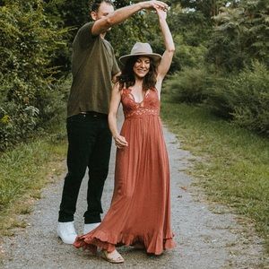 Free people lace maxi dress